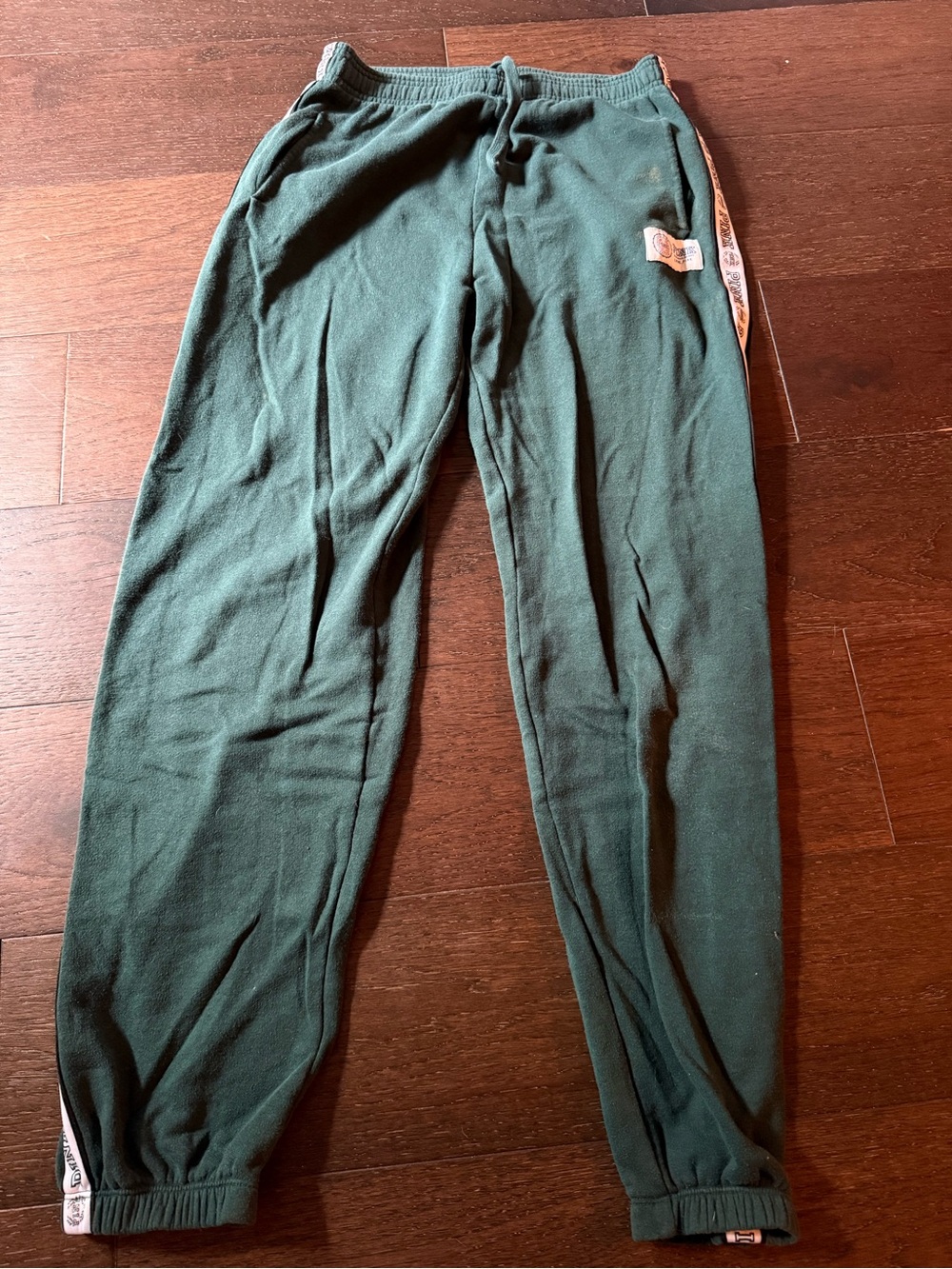 PINK Victoria's Secret Forest Green Track Joggers